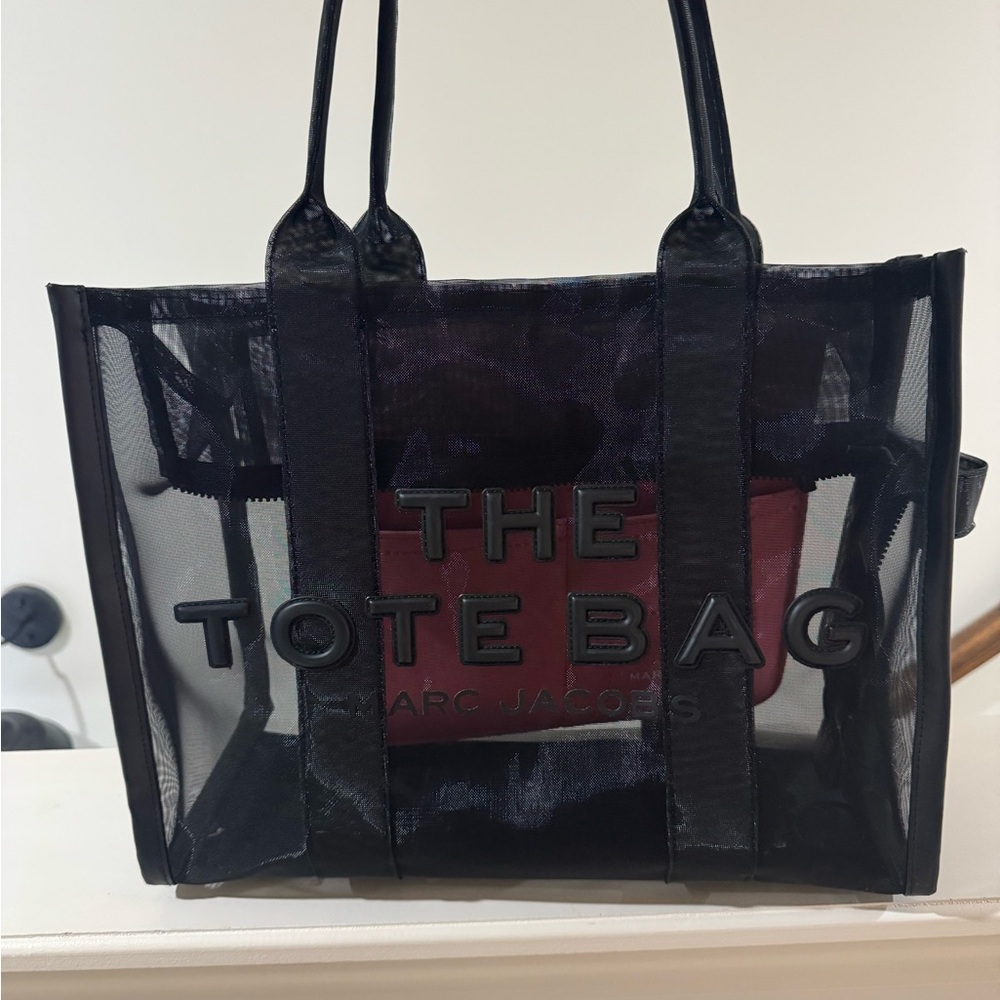 Marc Jacobs Black Mesh Tote Bag